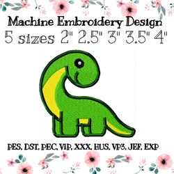 Dinosaur machine embroidery design