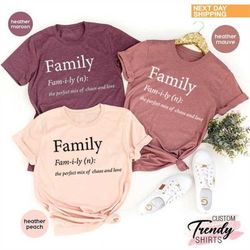 Family Definition Shirts, Cute Family T-Shirt, Funny Family Shirt, Gift for Family, Family Tees, Love My Family Shirt, F