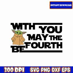 With You May the Fourth Be SVG, Star Wars Day May Fourth, Stormtroopers, Starwars | SVG PNG PDF | Silhouette Cricut