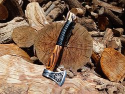 Viking axe HIGH CARBON BUSHCRAFT AXE VIKING TOMAHAWK HATCHET, CHRISTMAS GIFT AXE