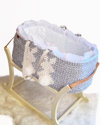 MYBASSINET Handmade Moses Basket in Rabbit Design| Enhance Baby Shower Photos