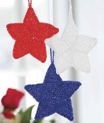 Sparkling Stars Ornaments Crochet pattern - Home Decor Gift Ideas - Digital PDF