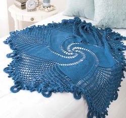 A Center Star Mandala Blanket, Crochet pattern - Home Decor Gift Ideas - instructions Digital PDF
