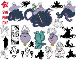 Ursula svg, Disney villains svg, disney bad girls svg