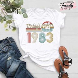 1983 Vintage Birthday T-Shirt, 40th Birthday Gift for Friend, 40 Birthday Shirts, Classic 1983 Shirt, 40th Birthday Shir
