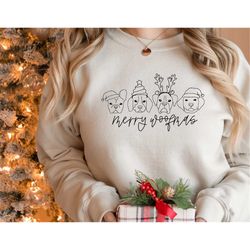 Merry Woofmas Sweatshirt,Christmas Sweater,Christmas Dog Sweatshirt,Christmas Gift,Christmas Shirt,Dog Lover Christmas,C