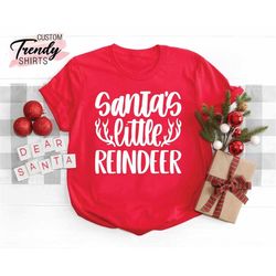 Santas Reindeer Shirt, Kids Christmas Shirts,Christmas Gifts For Kids,Toddler Gifts, Family Christmas,Kids Xmas Party Te