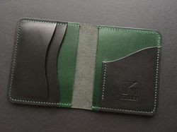 Minimalist Leather Wallet, Vertical Bifold Wallet, Credit Card Wallet, Slim Front Pocket Wallet, Simple Billfold Wallet
