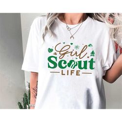 girl scout life shirt, girl scouts, camping gear girls, troop shirt, lets go girls graphic tee, girl scout leader, girls