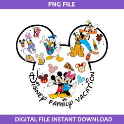 Disney Family Vacation Png, Mickey And Friends Png, Disney Png Digital File