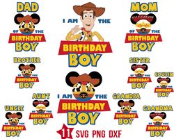 Toy Story birthday boy svg, Dad of the birthday boy svg, toy story party svg png