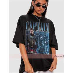 Captain America Shirt, Chris Evans Shirt, Avengers Superhero Shirt, Marvel Comics, Chris Evans Fan Gift Vintage 90's T-s