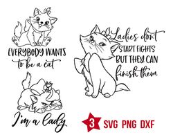 disney Aristocats quotes svg, Marie the Cat svg png