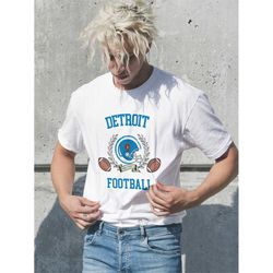 vintage detroit football crewneck t-shirt / detroit football fan shirt, lions tee