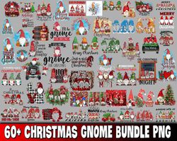 60 file Christmas Gnome bundle PNG, Digital Download
