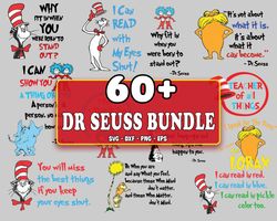 60 file dr seuss bundle svg, Digital Download