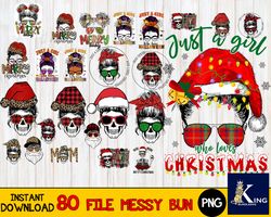 80 file messy bun bundle svg, Digital Download