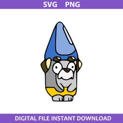 Bluey Hat Gnome Svg, Bluey Dog Svg, Bluey Svg, Cartoon Svg, Png Digital File