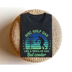 Unisex Disc Golf Silhouette Retro Rainbow Style For Dad's | disc golf shirt, retro rainbow design, customizable disc gol