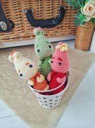 Miniature set bulbs toys spring decor mini gift. Tulip. Crochet flower bulb, Plant, Tulip bulb, Handmade, Soft toys