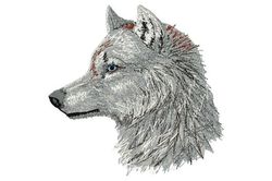 Stunning White Wolf Embroidery Design: Perfect for Animal Lovers, Cute Animal