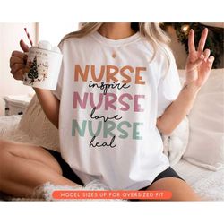 Nurse Love Inspire Heal Shirt, Gifts for Nurses, Nurse Week Shirt, Nursing School Tee, Nurse RN Shirt, Registered Nurse