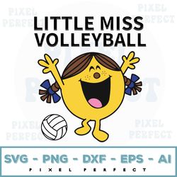 Little Miss Svg, Volleyball Sublimation Design, Little Miss Volleyball, Little Miss Sports, Dtg, Clip Art, Fall Svg Desi