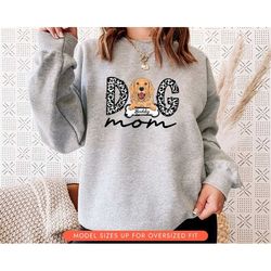 Dog Mom Shirt, Personalized Dog Mom Sweatshirt, Custom Dog Portrait Shirt for Dog Mom, Dog Owner Gift for Mothers Day, D