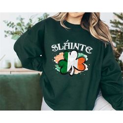 Slainte Shirt, Funny St Patricks Day Shirt, Irish Shirts for Women, St. Patrick's Day T-Shirt, Lucky Shamrock Tee, Slain
