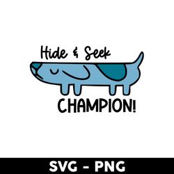 Hide And Seek Champ Svg, Bluey Svg, Bluey Dog Svg, Cartoon Svg - Digital File