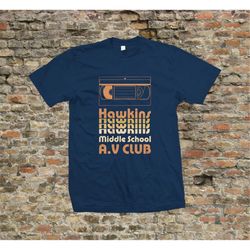 Hawkins Middle School A.V. Club T Shirt 100 cotton - 10107