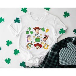 Toy Story St. Patricks Day Shirt, Retro Disney St Patrick Day Shirt, Woody, Buzz Lightyear, Shamrocks Shirt, Happy St Pa