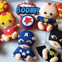 Superhero baby mobile, superhero nursery mobile, baby shower gift, hero nursery mobile, superhero baby boy mobile