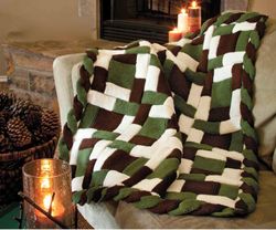 Entrelac Blanket with a braided edging Crochet pattern - Home Decor Gift Ideas - Digital PDF