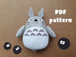 DIY Totoro  ornaments pattern anime    patterns felt PDF