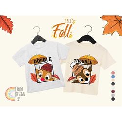 Chip and Dale Fall shirt, Double Trouble Fall Shirt, Disney Couple Shirts, Disney Vacation shirt, Sibling shirt, Brother