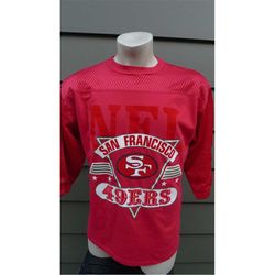 Size L (48) **  Utterly Awesome 1980s San Francisco 49ers Sweatshirt (Single Sided) (Single Stitch) (Deadstock Unworn)