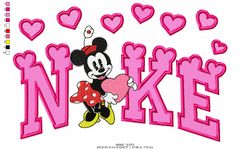 Nike embroidery design Minnie Mouse