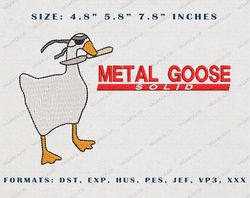 Mental Goose Embroidery Design, Silly Goose Embroidery Design, Funny Animal Embroidery File, Trending Embroidery Design