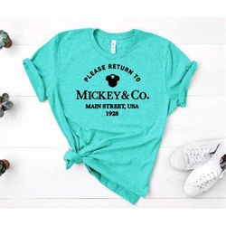 Return to Mickey & Co Unisex T-Shirt/Mickey and Co., Main Street USA/Disney Trip Shirt/Cute Disney Mickey Tee/Disney 202