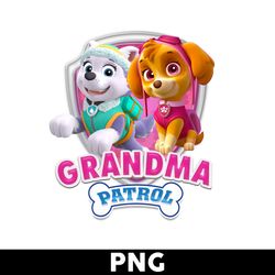 Grandma Paw Patrol Png, Paw Patrol Png, Skye Everest Paw Patrol Png, Paw Patrol Girl Png - Digital File
