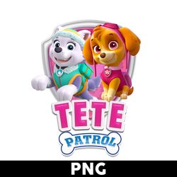 Tete Paw Patrol Png, Paw Patrol Png, Skye Everest Paw Patrol Png, Paw Patrol Girl Png - Digital File
