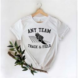 Custom Track & Field T-shirt With Team Name Personalized Athletic Shirt For Sports Fans College Sports Shirt For Student