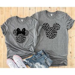 Leopard Mickey Shirt - Cheetah Mickey Shirt - Animal Kingdom Minnie and Mickey Shirts - Disney Couples Matching Shirts -