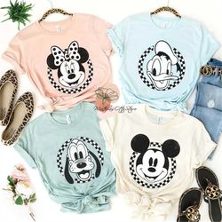Checkered Disney Shirt, Mickey and Friends Shirt, Disney Group Shirt, Disney Vacation Shirt, Matching Disney Shirt, Disn