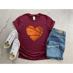 basketball heart shirt, basketball shirt, basketball love shirt, gift for basketball lover, basketball girl shirt, baske