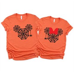 Halloween Minnie and Mickey Shirts - Disney Couples - Matching Shirts - Spider Web