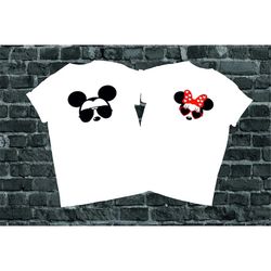 Mickey and Minnie Mouse matching t shirts for couples / Valentine's day gift/Anniversary shirts/Love shirts/Matching shi