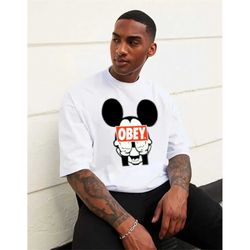 Unisex Mickey Obey T-Shirt, Mickey Mouse Shirt, Mickey Shirt, Obey Shirt, Disney Shirt, Disney Vacation Shirt, Disneylan