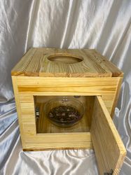 yoni steaming box, natural handmade steaming seat, v-steaming stool,woman healing sauna box, yonicare